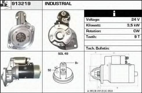 EDR 913219 - Starteris www.autospares.lv