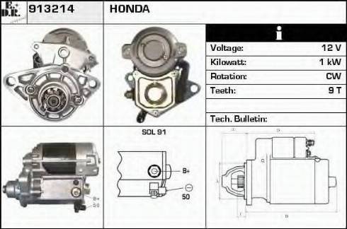 EDR 913214 - Starteris autospares.lv