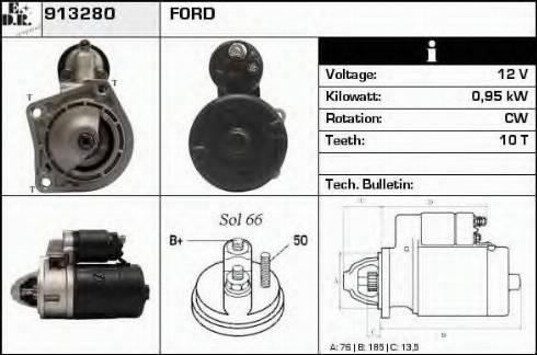 EDR 913280 - Starter www.autospares.lv