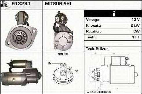 EDR 913283 - Starteris www.autospares.lv