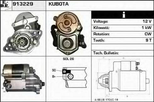 EDR 913229 - Стартер www.autospares.lv