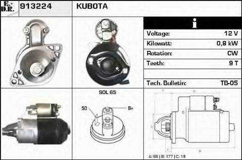 EDR 913224 - Стартер www.autospares.lv