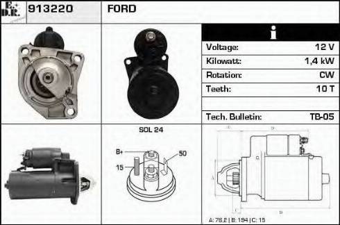 EDR 913220 - Starteris autospares.lv