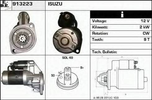 EDR 913223 - Starter www.autospares.lv