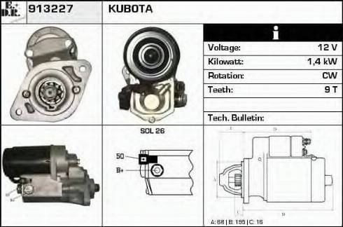 EDR 913227 - Стартер www.autospares.lv