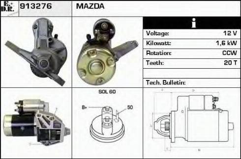 EDR 913276 - Starteris autospares.lv