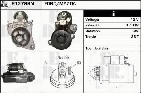 EDR 913799N - Starteris autospares.lv