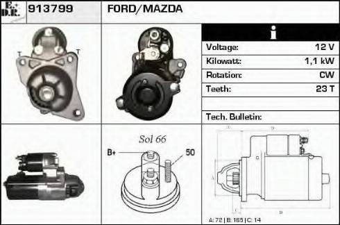 EDR 913799 - Starter www.autospares.lv