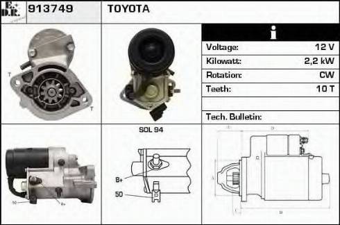 EDR 913749 - Стартер www.autospares.lv