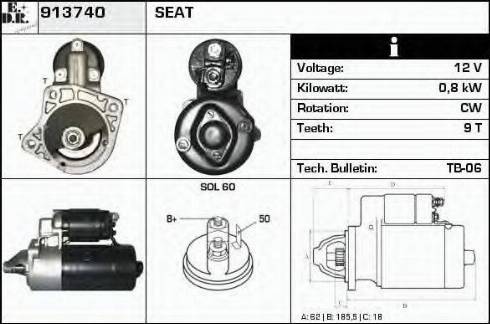 EDR 913740 - Starteris autospares.lv