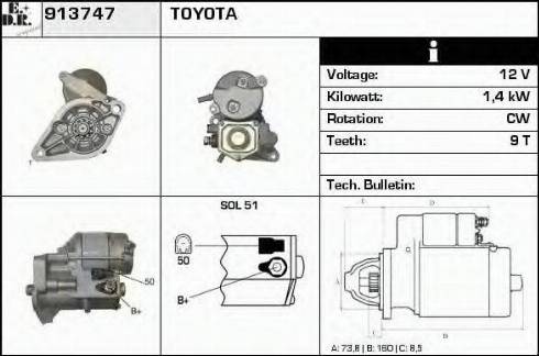 EDR 913747 - Starteris www.autospares.lv