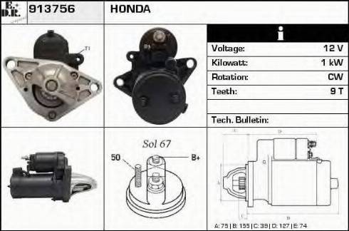 EDR 913756 - Starteris www.autospares.lv