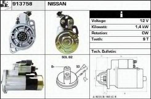 EDR 913758 - Starteris www.autospares.lv