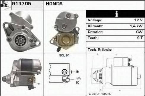 EDR 913705 - Starteris autospares.lv