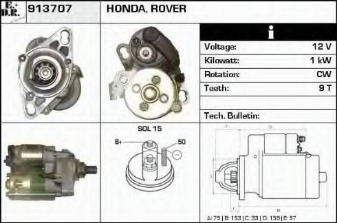 EDR 913707 - Starter www.autospares.lv