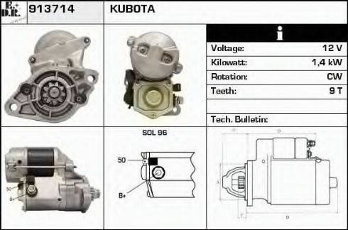 EDR 913714 - Стартер www.autospares.lv