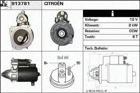 EDR 913781 - Стартер www.autospares.lv