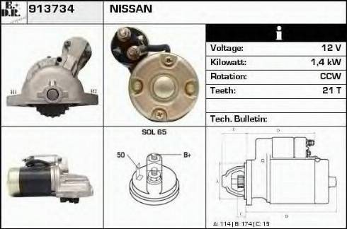 EDR 913734 - Starteris www.autospares.lv