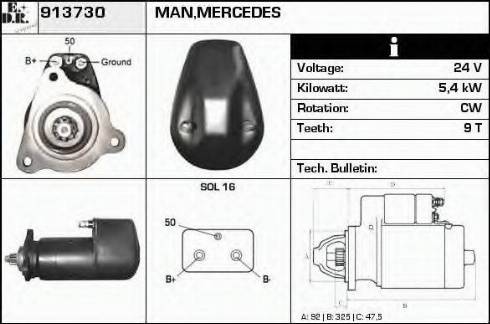 EDR 913730 - Starteris www.autospares.lv