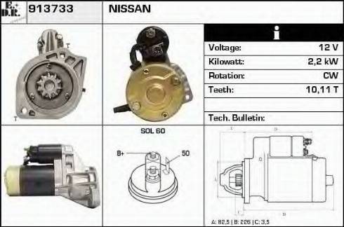 EDR 913733 - Starteris www.autospares.lv