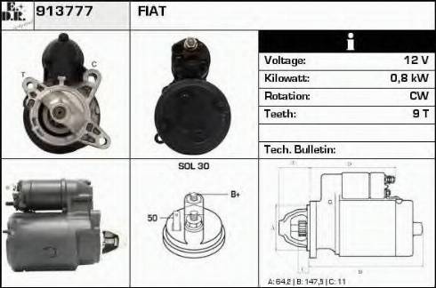 EDR 913777 - Starteris www.autospares.lv