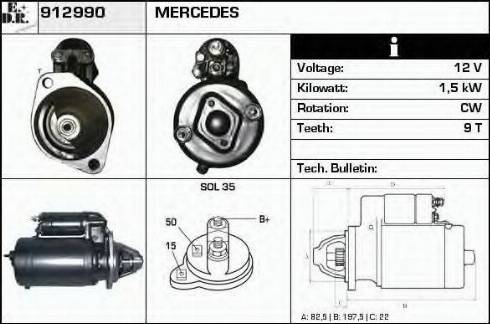 EDR 912990 - Starteris autospares.lv