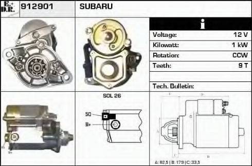 EDR 912901 - Starteris autospares.lv