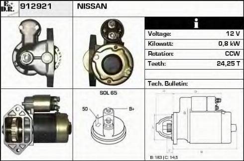 EDR 912921 - Starteris www.autospares.lv