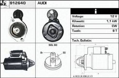 EDR 912640 - Starteris autospares.lv