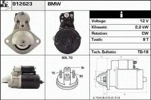 EDR 912623 - Starter www.autospares.lv