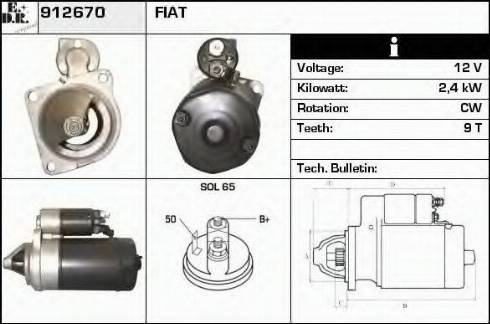 EDR 912670 - Starteris autospares.lv