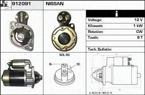 EDR 912091 - Starteris autospares.lv