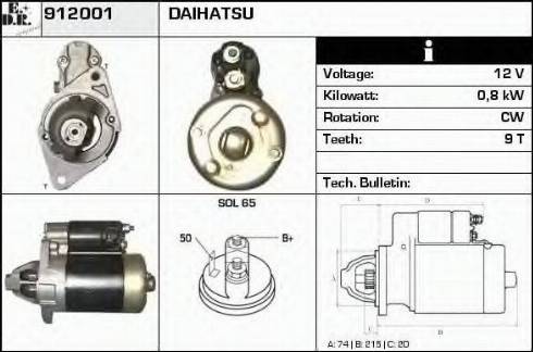 EDR 912001 - Starteris www.autospares.lv