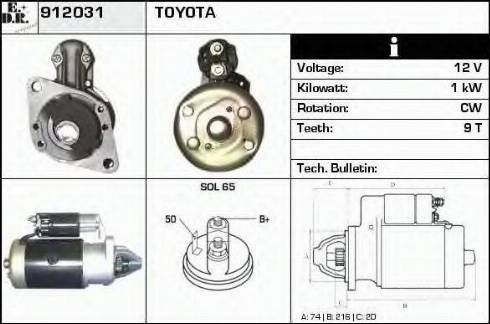 EDR 912031 - Starter www.autospares.lv