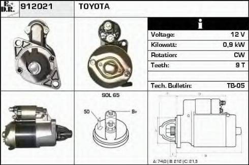 EDR 912021 - Starter www.autospares.lv