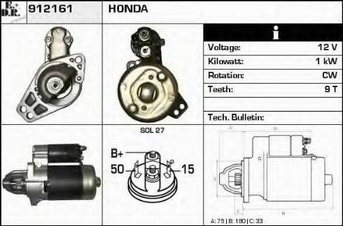 EDR 912161 - Starteris www.autospares.lv