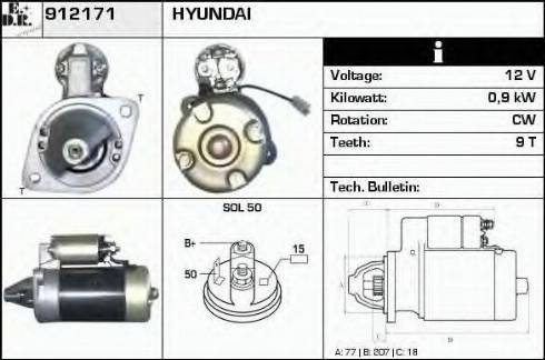 EDR 912171 - Starteris autospares.lv