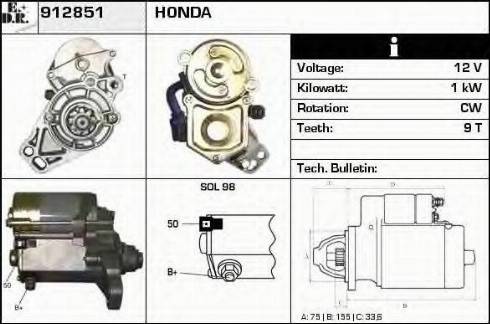 EDR 912851 - Starteris autospares.lv