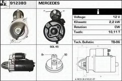 EDR 912380 - Starteris www.autospares.lv