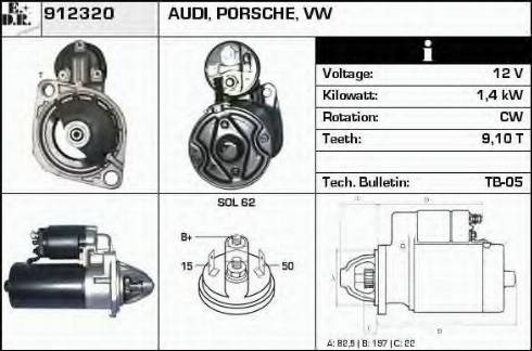 EDR 912320 - Starteris autospares.lv