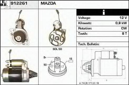 EDR 912261 - Starteris autospares.lv