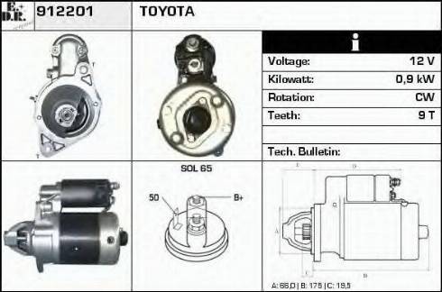 EDR 912201 - Стартер www.autospares.lv