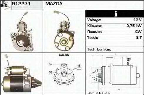 EDR 912271 - Starteris autospares.lv