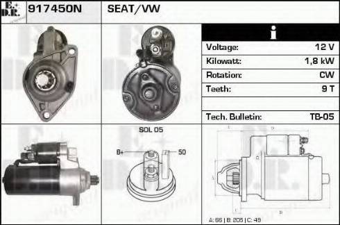 EDR 917450N - Starteris autospares.lv