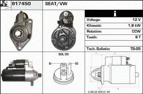 EDR 917450 - Starteris autospares.lv