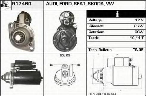 EDR 917460 - Стартер www.autospares.lv