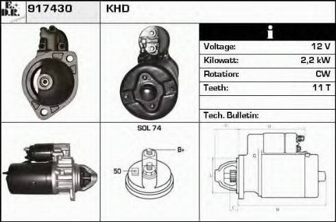 EDR 917430 - Стартер www.autospares.lv