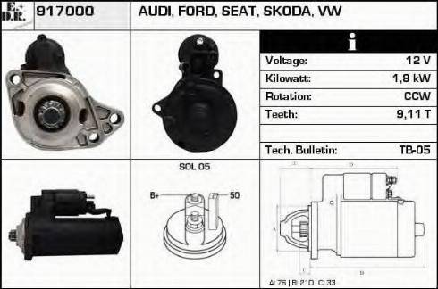 EDR 917000 - Starteris autospares.lv