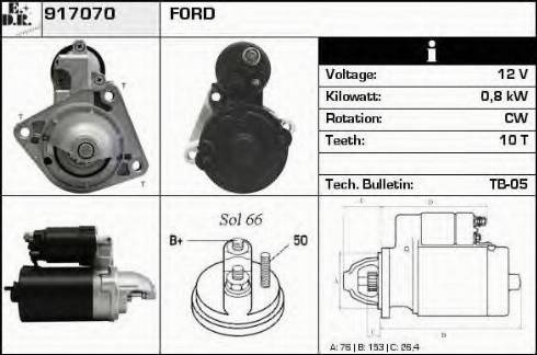 EDR 917070 - Starteris www.autospares.lv