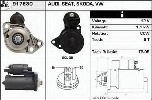 EDR 917830 - Starteris www.autospares.lv